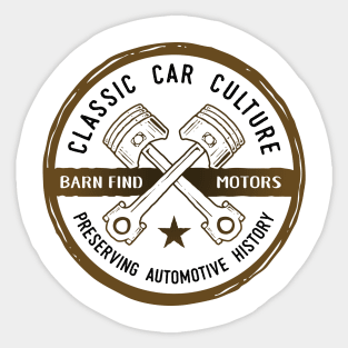 Classic Car Culture - Preserving Automotive History T-Shirt Sticker